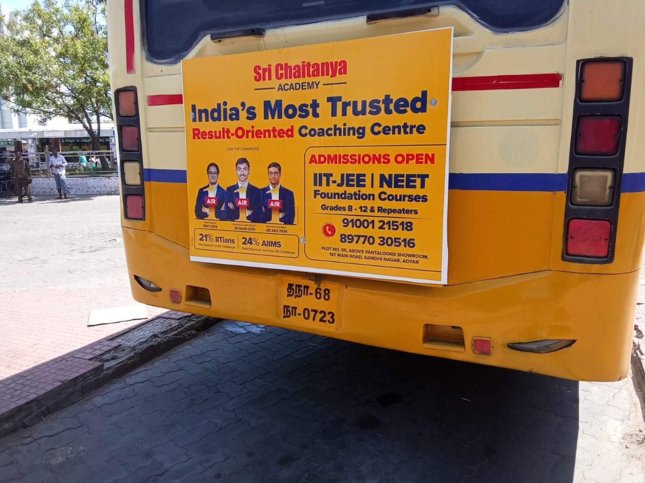 Bus Back Advertisement Sri Chaitanya Academy